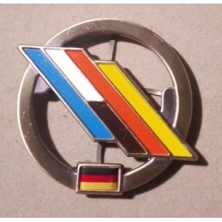 Eurocorps  Beret Badge Metal, new, with Flag, German Style