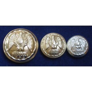 The Royal Scots Greys Buttons All Anodized, QEC, 22L - 14mm, new