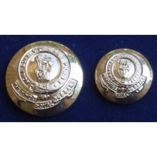 15th/19th The Kings Royal Hussars Knöpfe Messing, KC, 22L - 14mm, neu