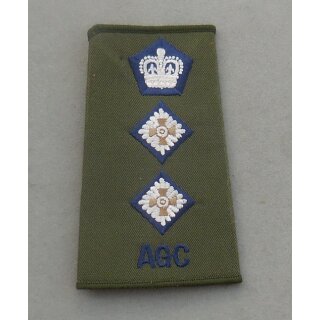 Rank Slide, Adjutant Generals Corps Colonel, blue on olive, new