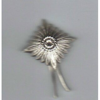 Rangstern 12mm, Schulterklappenauflage silber, versilbert