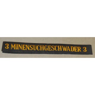 Minensuchboot M&uuml;tzenband Minensuchgeschwader 3, gro&szlig;e Schrift