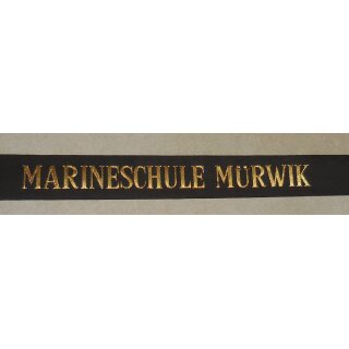 Schools, Navy Cap Tally Naval School Muerwik, Brass Wire