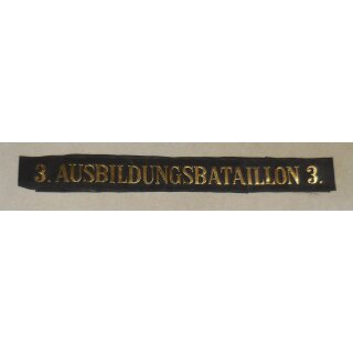 Training Units, Navy Cap Tally Training Battalion 3, Brass Wire