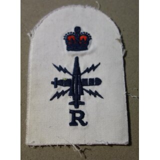 Seaman Radar / Radio Operator Ratings Badge Tropical, 1 Crown, small, Chief Petty Officer, torpedo facing right, NSN 8455-99-869-0163, older piece