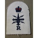 Seaman Radar / Radio Operator Ratings Badge Tropical, 1 Crown, small, Chief Petty Officer, torpedo facing right, NSN 8455-99-869-0163, older piece