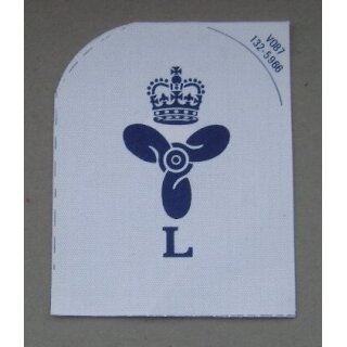 Marine Engineering Technician (Electrical) Ratings Badge Wei&szlig;, 1 Krone, klein