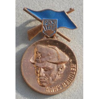 Honorary Badge of the Hans Beimler Competition 374b, peppled back