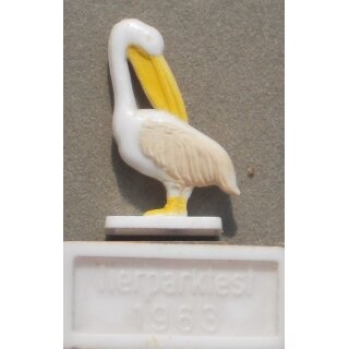 Tierpark Berlin Abzeichen, verschiedene No.1, Tierparkfest 1963, Pelikan