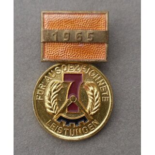 Medaille f&uuml;r ausgezeichnete Leistungen 126d/65, goldfarben, 7-Jahrplan