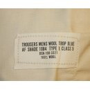 USAF Trousers Mans, Tropical Blue Wool, AF Shade 1984, Type I Class 5