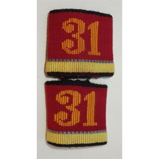 Schlaufen Ord. 1949, 31. Luftschutzbataillon 3. Kompanie, gelb, Set