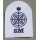 Submarine Tactical Systems Ratings Badge White, 1 Crown, 1 Star, small
