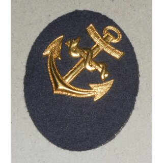 Medical Service Navy Career Insignia Mate, (Tuch), blue, Metal Anchor for Pea Coat (Kolani)