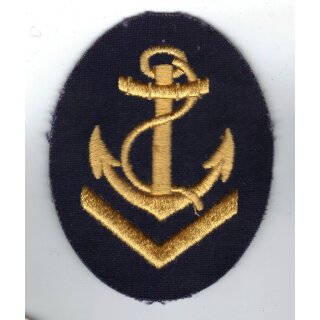 Nautical Service Navy Career Insignia Mate, (Tuch), blue, Metal Anchor for Pea Coat (Kolani)
