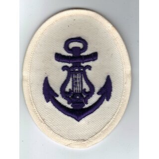 Musician Navy Career Insignia Officer, fabric, white