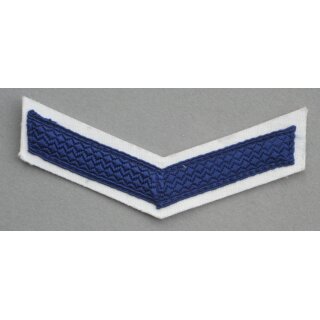 Chevron for Soldiers and NCOs on time on white, Navy
