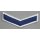 Chevron for Soldiers and NCOs on time on white, Navy