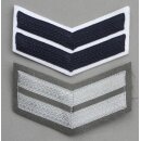 Doppelwinkel für Berufsunteroffiziere auf grau, Armee, Luftwaffe, GT, MfS
