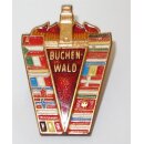 Buchenwald Memorial Commemoration Badge 696a, enamelled