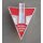Sachsenhausen Memorial 1961 Inauguration Badge 744, Aluminium, painted, about 39.5x30mm