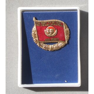 Medal of the Pioneer Organization "Ernst Thaelmann" 1003 b, Non ferrous Metal, enamelled, cased