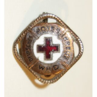 Qualification Badge of the Water Rescue Service od the GDR Red Cross 75d, Iron, bronze coloured, enamelled, Miniature