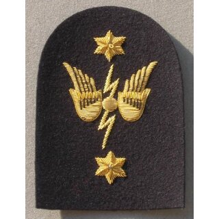 Radio Operator Ratings Badge Wei&szlig;, 1 Krone 1 Stern, gro&szlig;
