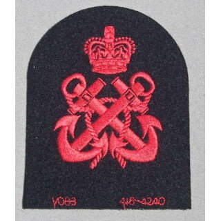 Petty Officer Ratings Badge White, 1 Crown 1 Star