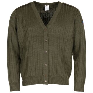 Strickjacke M-97, V-Neck oliv, Tschechische Republik Gr&ouml;&szlig;e 158 / 92-96