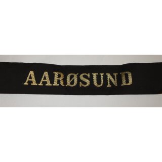 "A", Danish Navy Cap Tally Aaroesund