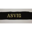 "A", Danish Navy Cap Tally Aaroesund