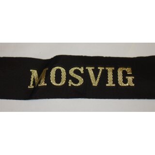 "M", Danish Navy Cap Tally Mosvig