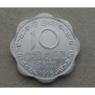 10 Cent Coin Ceylon / Sri Lanka
