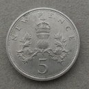 5 Pence / New Pence Münze