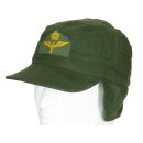 Swedish M59 Field Cap, Summer, Air Force, Type1, olive 56, worn with Rubber Band