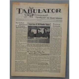 Tabulator - Tempelhof Air Base Weekly - Berlin Vol.4 No.41, 23 October 1954