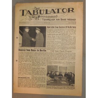 Tabulator - Tempelhof Air Base Weekly - Berlin Vol.4 No.46, 27 November 1954