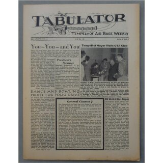 Tabulator - Tempelhof Air Base Weekly - Berlin Vol.5 No.2, 15 January 1955
