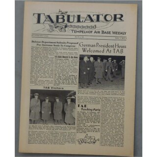 Tabulator - Tempelhof Air Base Weekly - Berlin Vol.5 No.4, 29 January 1955