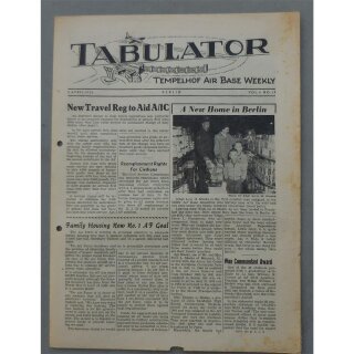 Tabulator - Tempelhof Air Base Weekly - Berlin Vol.5 No.13, 2 April 1955