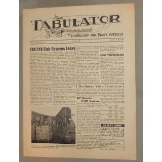 Tabulator - Tempelhof Air Base Weekly - Berlin Vol.4 No.47, 4 December 1954