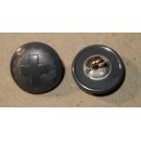 Uniformknopf, Schweiz, Ordonanz 1978, FHD / MFD Kunststoff, grau, Metall&ouml;se, 20mm
