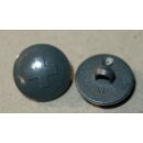 Uniformknopf, Schweiz, Ordonanz 1978, FHD / MFD Kunststoff, grau, Metall&ouml;se, 20mm