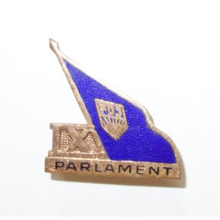 IX. FDJ Parliament, Berlin 1971 1341, Non ferrous Metal, enamelled