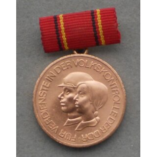 Medaille f&uuml;r Verdienste in der Volkskontrolle