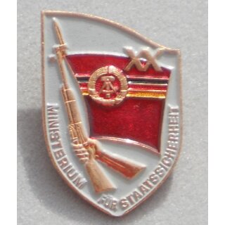 MfS 20th anniversary - Commemorative Badge 702b, painted, in original Case