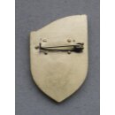 MfS 35th anniversary - Commemorative Badge 705, painted, in original Case, with Document, Badge Grade 2