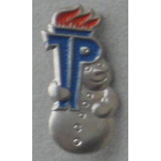 Wintersports Badge of the Joung Pioneers 1184 Silver Snowman