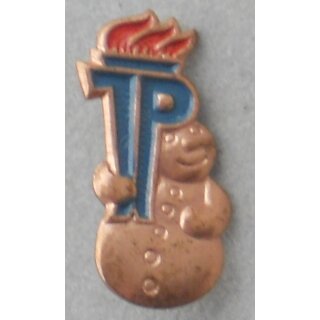 Wintersports Badge of the Joung Pioneers 1185 Bronze Snowman